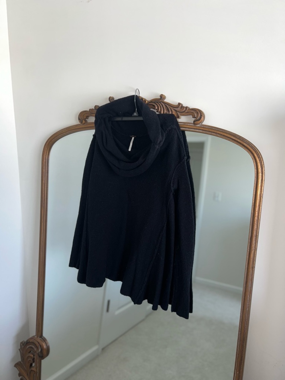 Free People Black Cowl Neck Women’s Sweater